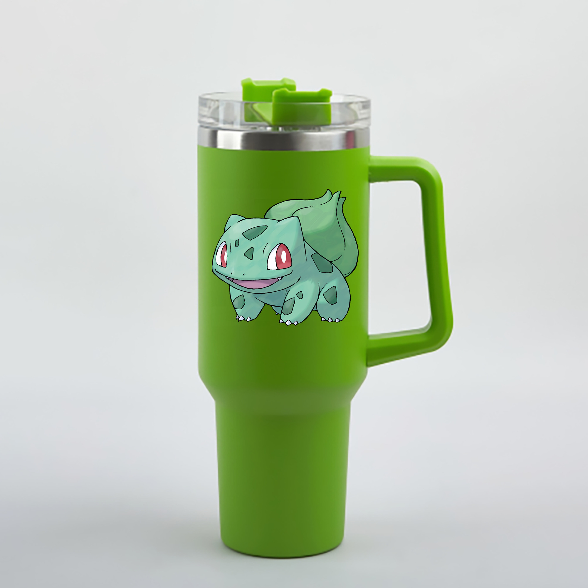 （画像用） ポケットモンスター Pokémon 1200mL車用タンブラー - クリスタルステッカー（プラスチックストロー付き）